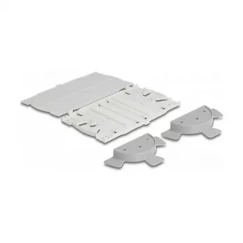 DeLOCK šviesolaidinių splaisų kasetė 24 skaiduloms balta pilka plastikinė 179x100x9mm