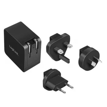 Kroviklis mobiliesiems įrenginiams LogiLink PA0302 Universal Black AC Greitasis krovimas