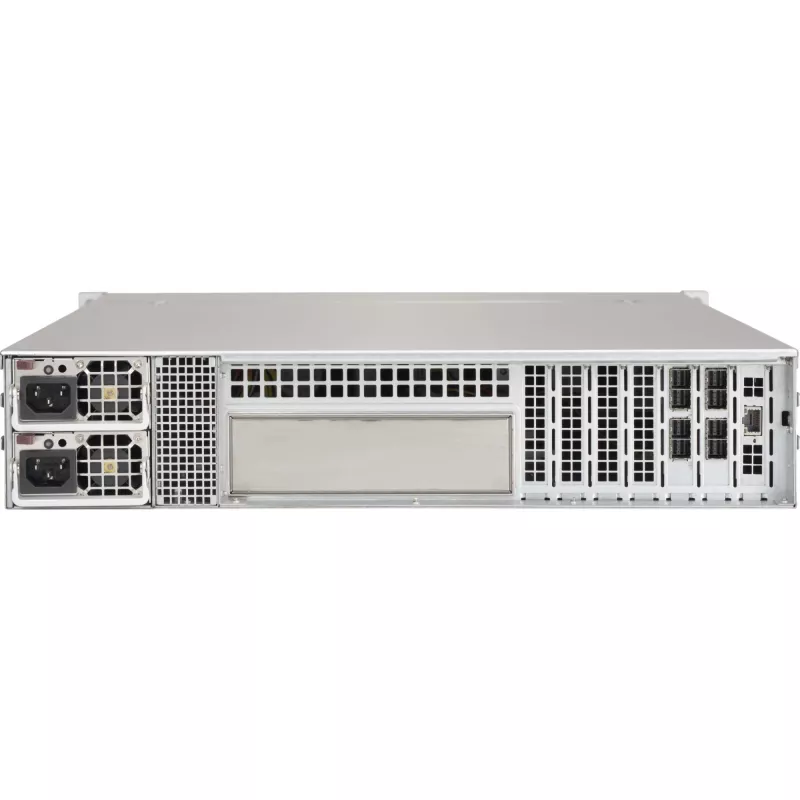 Supermicro SuperChassis 216BE2C-R609JBOD – 2U važtuvinis korpusas su karšto keitimo SATA/SAS lizdais, 600 W, juodas