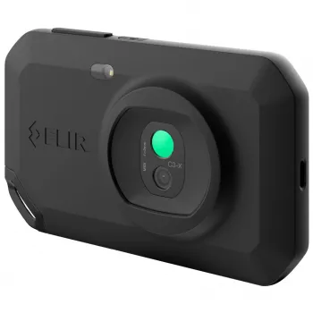 Termovizinė kamera FLIR C3-X juoda, 1800 mAh, vanadžio oksido neaušinama matricų masyva, įmontuotas ekranas 128 × 96 pikselių, LCD 640 × 480 pikselių