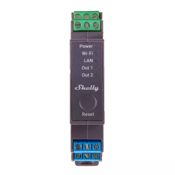 Shelly Pro 2 DIN bėgio WiFi/LAN/Bluetooth relės jungiklis