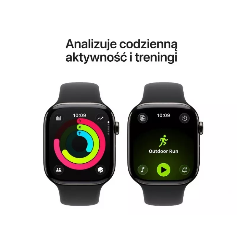 Išmanusis laikrodis Apple Watch Series 11 GPS + Cellular 42mm Slate Titanium korpusas Black Sport Band M/L