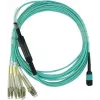 Skaidulinis optinis kabelis BlueOptics 106283-5403-BO MTP 4xLC OM4 3 m smėlio spalvos