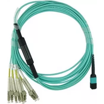 Skaidulinis optinis kabelis BlueOptics 106283-5403-BO MTP 4xLC OM4 3 m smėlio spalvos
