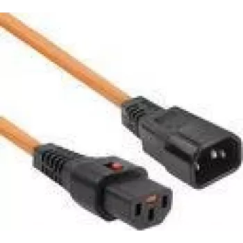 ACT Powercord C13 IEC Lock C14 oranžinis 1 m PC938 230V 10A