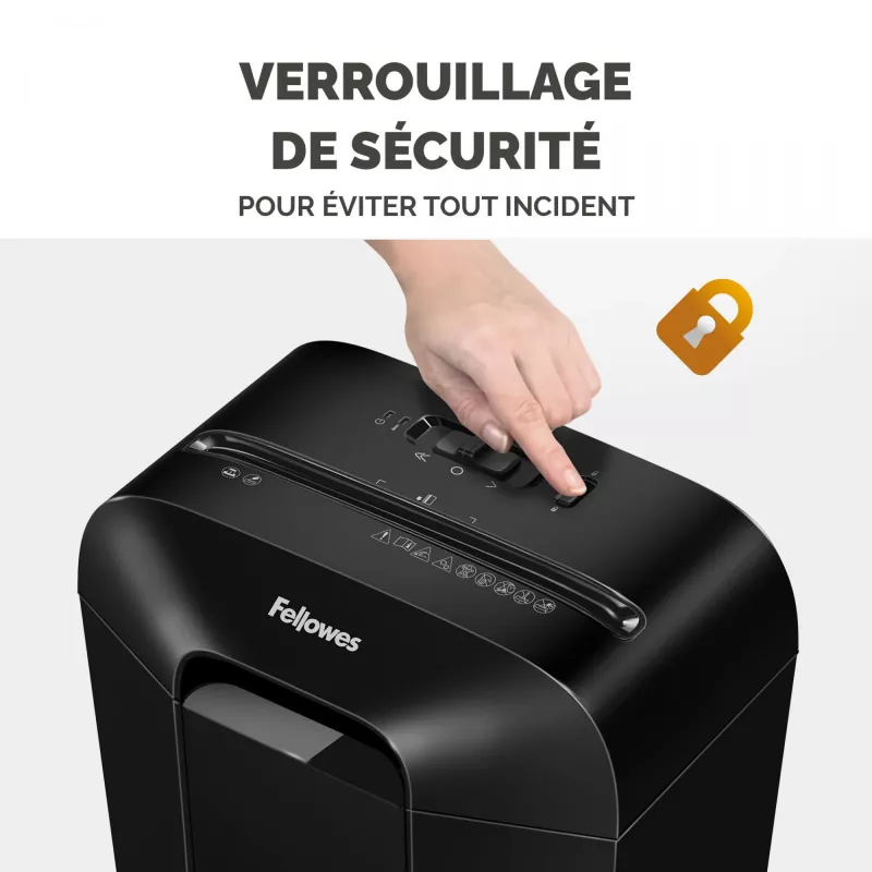 Fellowes Powershred LX25 kryžminio pjovimo smulkintuvas, juodas, 11,5 l, 6 lapų, kreditinių kortelių smulkinimas