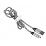 USB 2.0 laidas Type-C vyriškas – C vyriškas 1,0 m juodai sidabrinis