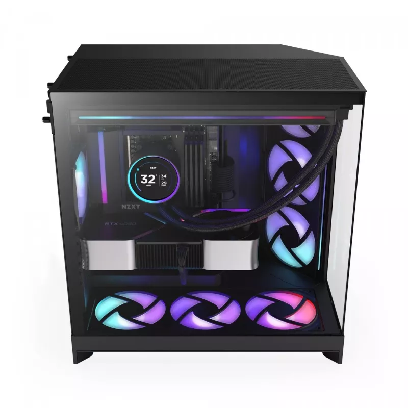 Korpusas NZXT H9 Flow RGB Midi Tower juodas