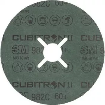 Šlifavimo pluoštinis diskas 3M Cubitron II 982C 125x22 mm, grūdėtumas K60+