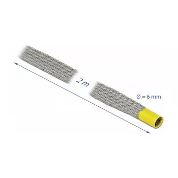 Pintas kabelio įvyniojimas DeLOCK 20787 pilkas, varinis, 6 mm, 2 m