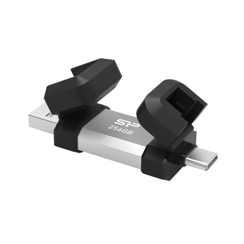 USB atmintinė Silicon Power 256 GB USB Type-A / USB Type-C, USB 3.2 Gen 1, aliuminio-gumos dangtelis