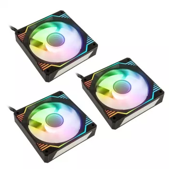 120 mm ventiliatorių rinkinys Kolink Umbra X ARGB PWM — 3 vnt., modelis UMBRA X 120MM 3PK