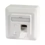 EFB-Elektronik Duomenų lizdas Cat.6A 500MHz viršuje/apačioje, paviršinis montavimas, 2xRJ45, RAL9010 (ET-25133AV5-R)