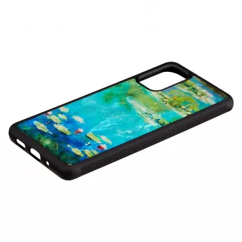 Dėklas iKins Samsung Galaxy S20+ su juodų vandens lelijų raštu