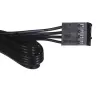 Ventiliatorių šakotuvas DeepCool FH-04 — 20 kontaktų ATX į 4× 3 kontaktų Molex, 0,55 m laidas, juodas