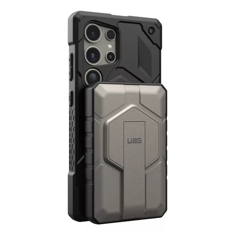 Urban Armor Gear 9B4411114036 nešiojamas akumuliatorius 10000 mAh su belaidžiu įkrovimu, juodos ir titano spalvos