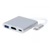 USB grafikos adapteris GEMBIRD A-CM-HDMIF-02-SV, HDMI išvestis, iki 3840×2160, sidabrinis, 58.5×51×11.6 mm