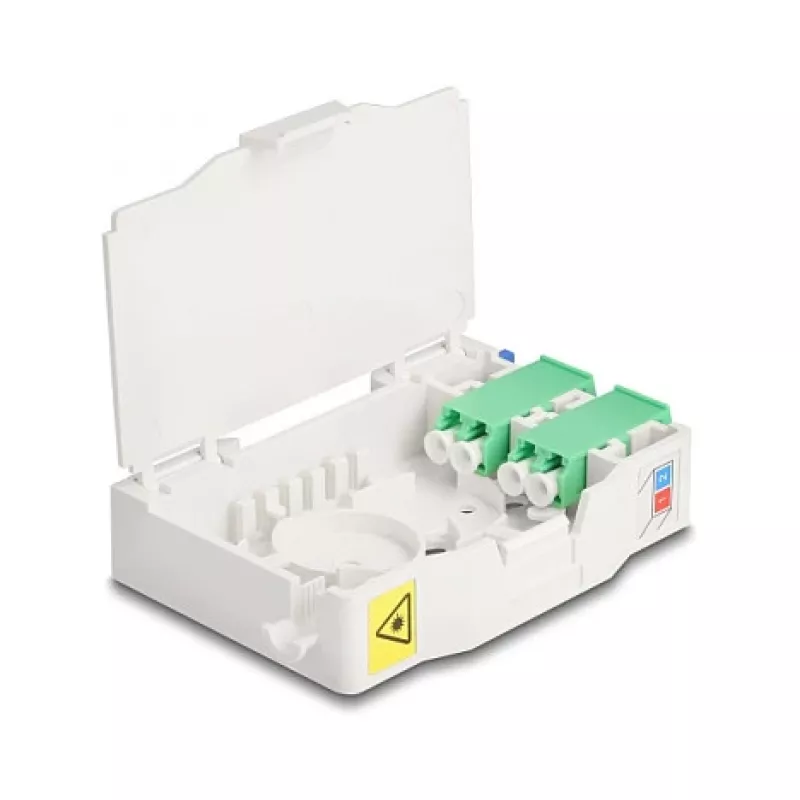 DeLOCK 85936 Optinio pluošto jungčių dėžutė LC Duplex balta