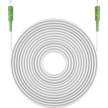 Goobay 59604 Skaidulinis optinis kabelis 20 m SC/APC FTTH OS2 Baltas (59604)