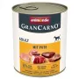 Šlapias šunų ėdalas animonda GranCarno Adult kalakutiena 800 g — konservuotas, be grūdų, be glitimo, 10,5 % baltymų, 5 % riebalų