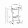 Gembird TVS-100F-01 grindinis stovas monitoriui 2,54 m (100 inch) juodas