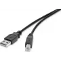 USB kabelis Renkforce RF-4463067 0,5 m USB A USB B juodas