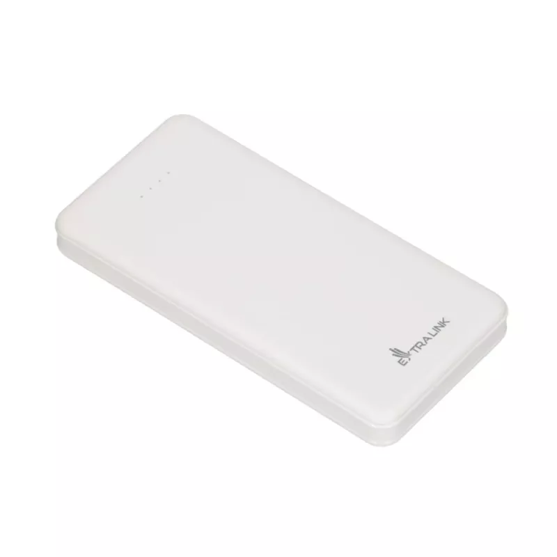 Powerbankas Extralink EPB-078W 10000 mAh Baltas, USB-C, 10 W išėjimas, įkrauna iki 2 įrenginių