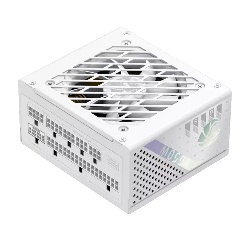 Gamemax GS 650G WH 650W maitinimo blokas, 80 PLUS Gold, pilnai modulinis, baltas