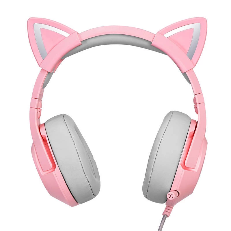 Ausinės Onikuma K9 Pink RGB žaidimams
