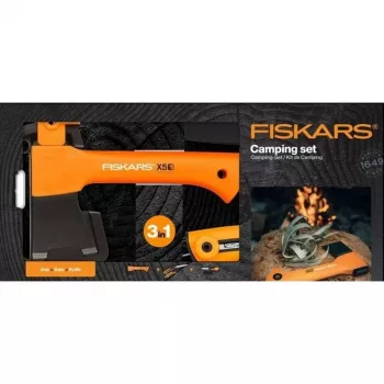 Fiskars kirvis Hatchet X5 - XXS su peiliu ir pjūklu
