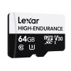 microSD High Endurance atminties kortelė 64GB C10 A1 U1 V30 100/35MB/s LEXAR