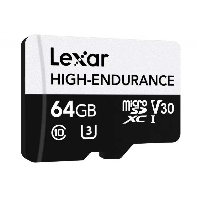 microSD High Endurance atminties kortelė 64GB C10 A1 U1 V30 100/35MB/s LEXAR