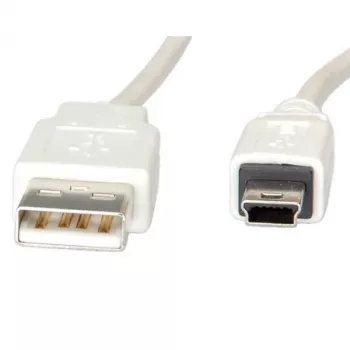 VALUE USB kabelis - USB (M) į Mini-USB, Type B (M) - USB 2.0 - 80 cm - Baltas (11.99.8708)