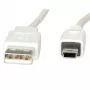 VALUE USB kabelis - USB (M) į Mini-USB, Type B (M) - USB 2.0 - 80 cm - Baltas (11.99.8708)