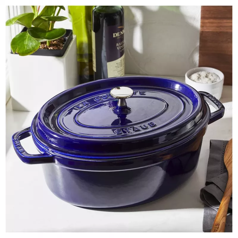 Ketaus kokotė Staub 4,25 l, 29 cm, mėlyna