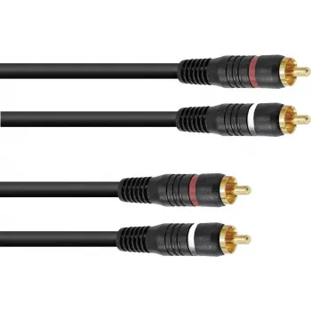 Cinch kabelis Omnitronic 30209375, 2xRCA į 2xRCA, 5 m ilgio