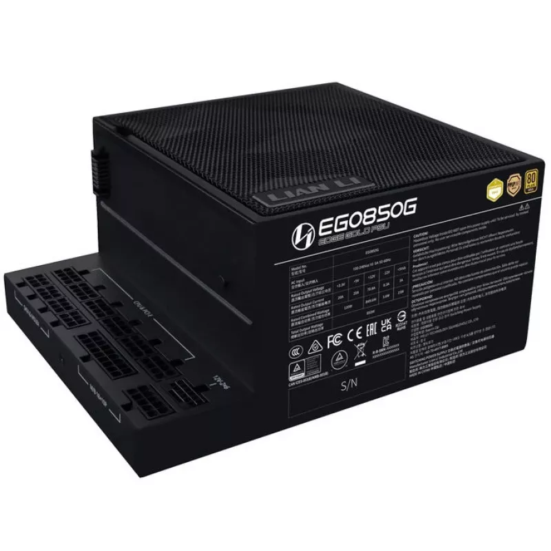 Maitinimo blokas LIAN LI EDGE GOLD 850 — 850 W, 80 PLUS Gold, aktyvus PFC