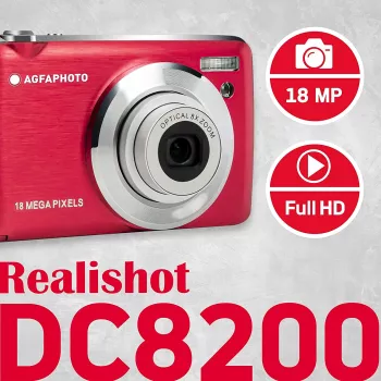 AgfaPhoto Compact Realishot DC8200 18 MP CMOS raudona (DC8200RD)