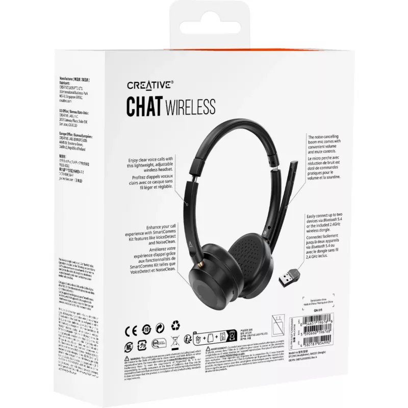 Creative Labs Headset Chat Wireless belaidės ausinės su mikrofonu