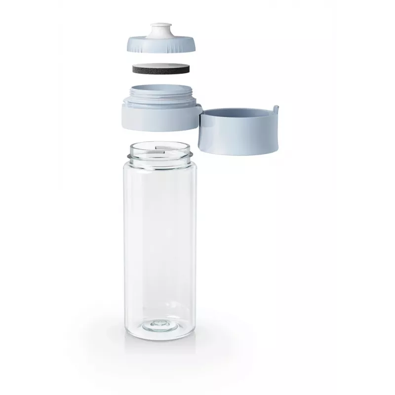 Filtravimo butelis BRITA Vital Pastel Blue 600 ml su 2 MicroDisc filtrais, be BPA, tinkamas plauti indaplovėje