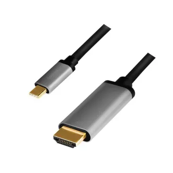 LogiLink CUA0101 USB 3.2 Gen1 Type-C į HDMI-A laidas 1,8 m pilka/juoda