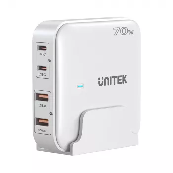 Stalinis įkroviklis Unitek P1228AWH01-EU 70W 2×USB-A 2×USB-C