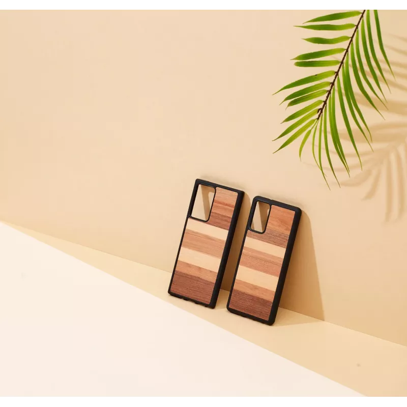Apsauginis dėklas Samsung Galaxy Note 20 „man and wood“ – juodas