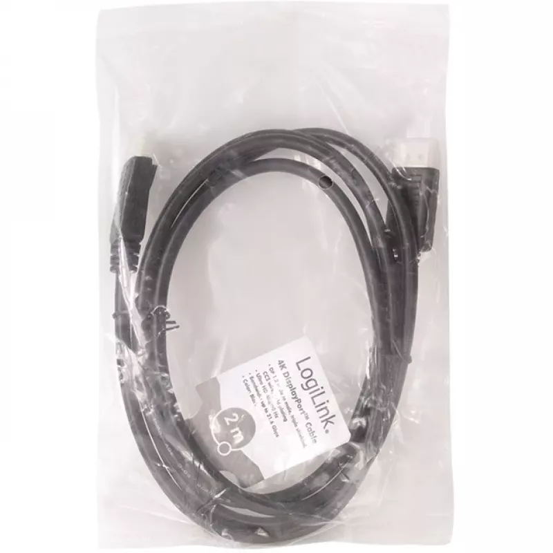 DisplayPort kabelis LogiLink CD0101 2 m Juoda