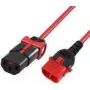 ACT Powercord C13 IEC Lock+ - C14 IEC Lock Dual Locking raudonas 3 m, PC3617