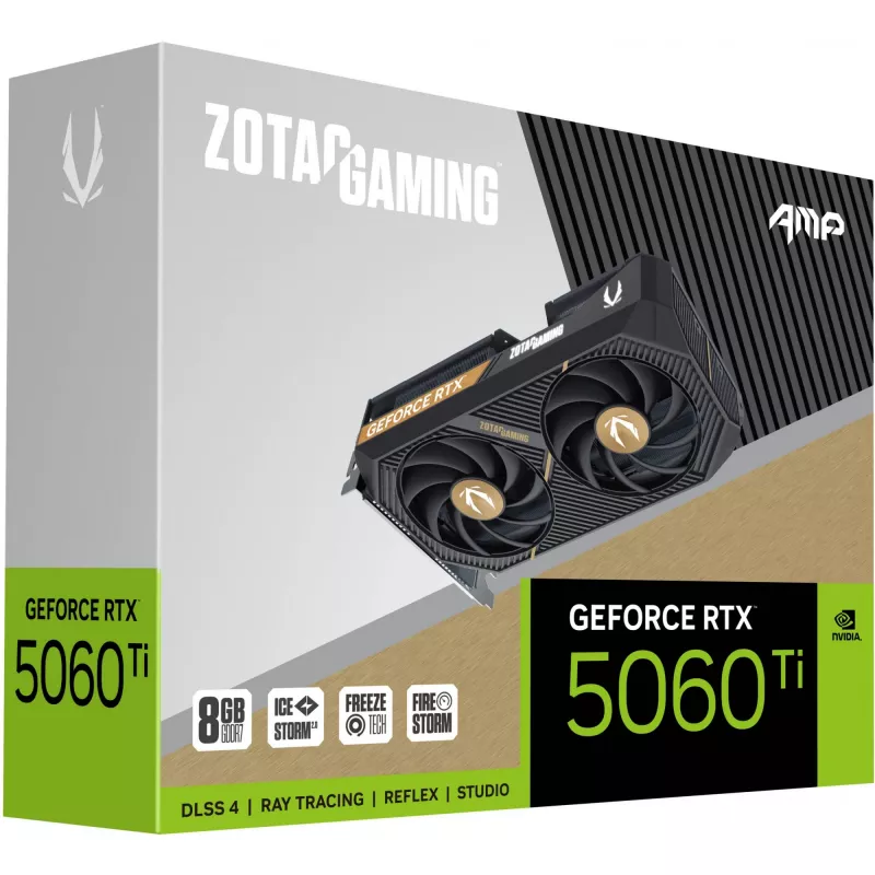 Vaizdo plokštė ZOTAC GAMING GeForce RTX 5060 Ti AMP 8 GB GDDR7