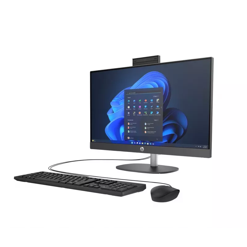 Viename kompiuteryje HP ProOne 240 G10 23,8 col. FHD IPS, AMD Ryzen 7 5825U, 16 GB DDR5 5600, 512 GB SSD, IR 5 MP internetinė kamera, Windows 11 Pro