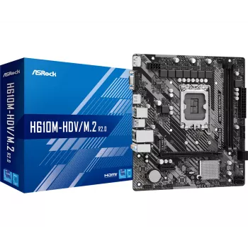 ASRock H610M-HDV/M.2 R2.0 LGA1700 DDR4 Micro-ATX pagrindinė plokštė