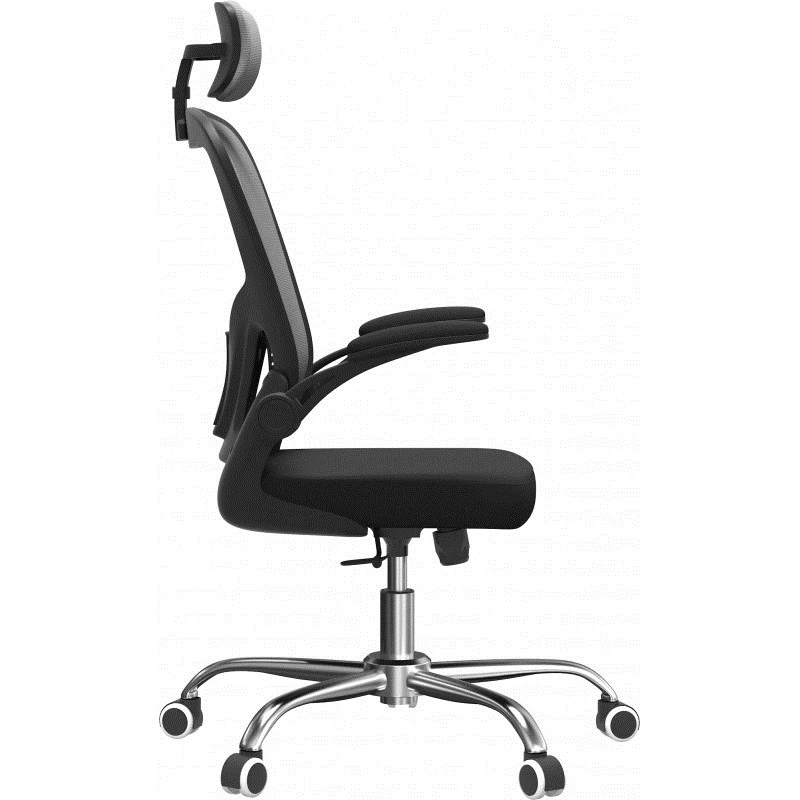 Biuro kėdė top e shop DORY SZARY – paminkštinta sėdynė, tinklinis atlošas, 650×620 mm, aukštis iki 122 cm