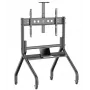 Mobilus grindinis TV stovas ONKRON TS2080-B 60–120 colių televizoriams, juodas